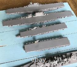 WW2 US Navy Framburg Recognition Ship Models Saratoga Enterprise Iowa Alaska Box
