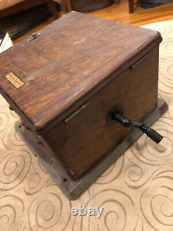 Western Electric railroad telephone/telegraph dynamo in box tested & works