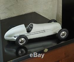 White Indianapolis Spindizzy Aluminum Model Tether Car Replica 12 Gift Boxed