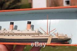 White Star Line Rms Majestic Bassett Lowke Waterline Model Ship Boxed & Mint