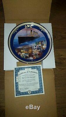 X4 Titanic themed limited edition collectable plates boxed
