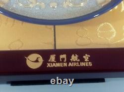 XIAMEN Airline's Display Plate Beautifully hand painted Box framed & glazed